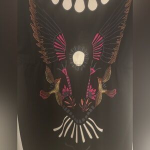 Chic Black Embroidered Top